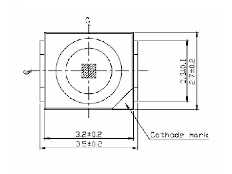 HuiYuan Opto-Electronic SMD LED 3528 klar rot 628 nm 380 mcd-2