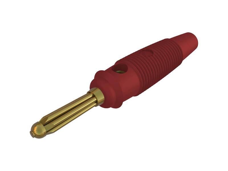 HIRSCHMANN Test & Measurement BUELA 30 K Au Büschel-Stecker rot-0