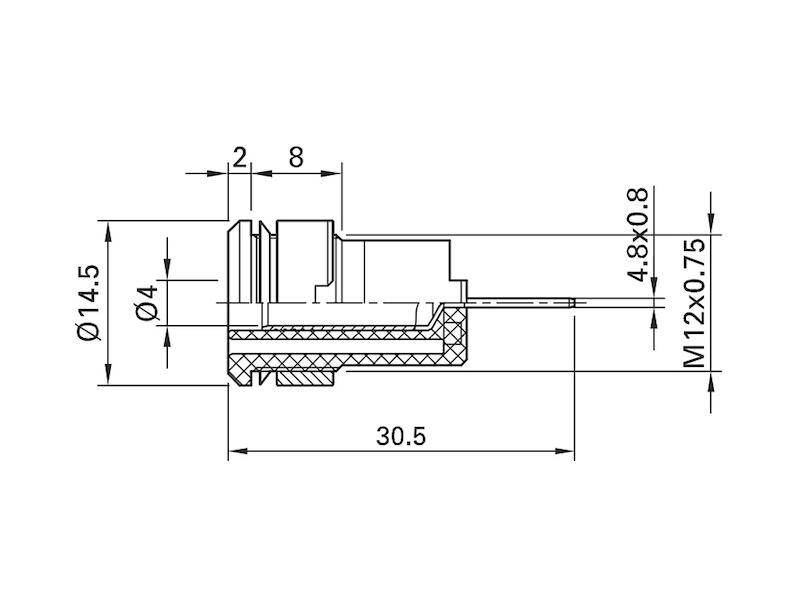 Stäubli SLB4-F/A Sicherheits-Einbaubuchse 4 mm braun mit Flachstecker 4,8 mm-1