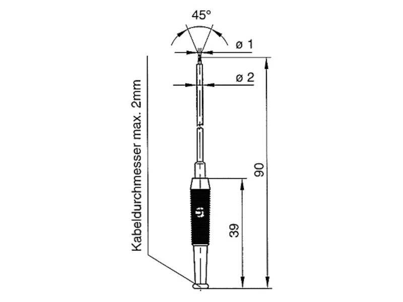 HIRSCHMANN Test & Measurement PRÜF 1 Miniatur-Prüfspitze schwarz-1