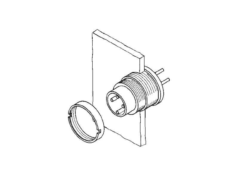 Lumberg Connect SGR 70 Einbaustecker nach IEC 61076-2-106, IP 40, mit Schraubverschluss, für-1