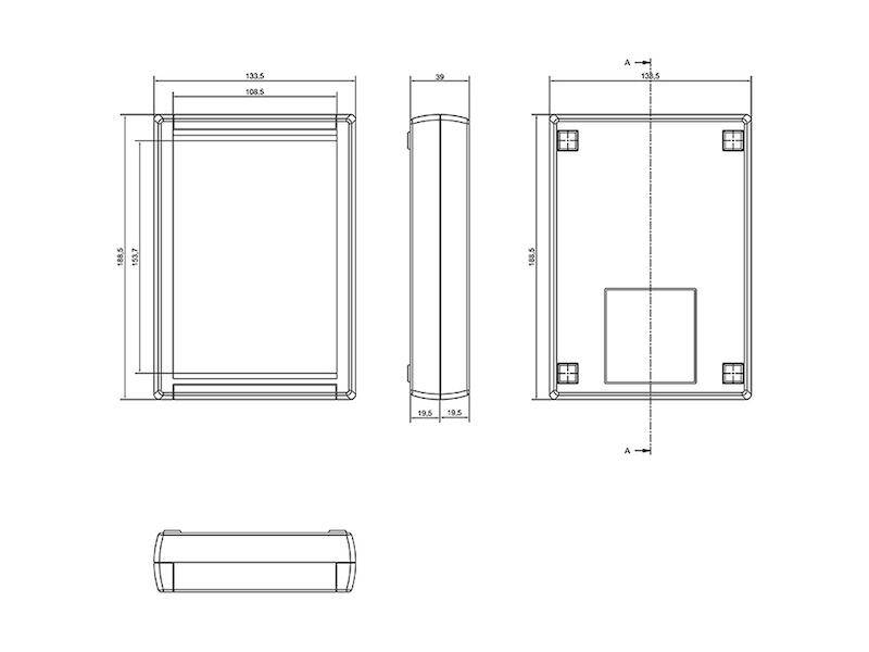 TEKO Gehäuse Handheld TK 188,5 x 133,5 x 39,5 mm Kunststoff schwarz-1