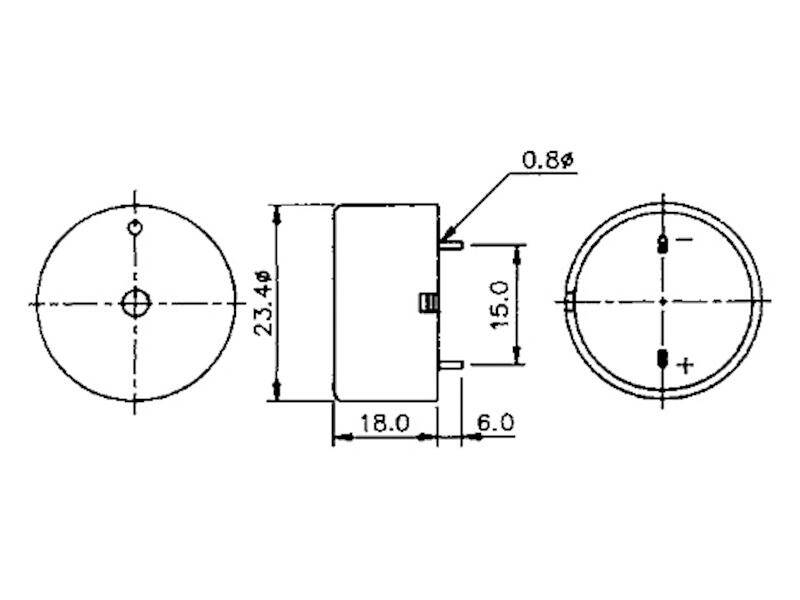 HITPOINT Piezo-Summer PCB 3-28 V 12 mA 3,8 kHz 85 dB-2