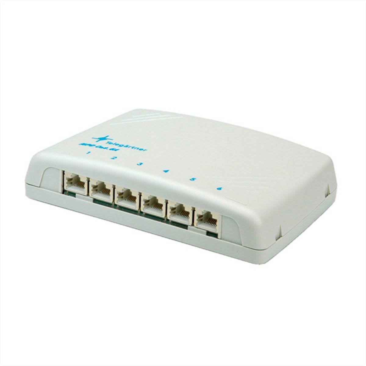 TELEGÄRTNER Mini-Verteiler MPD6 Cat.6A (Class EA), für Wandmontage, 6 Ports-0