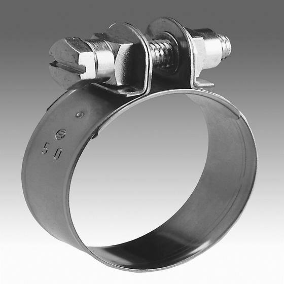 Spannbacken-Schelle Spannbandschelle, 1-teilig, W1 verzinkt, Bandbreite 15mm, Durchm. 27, 100 Stück-0