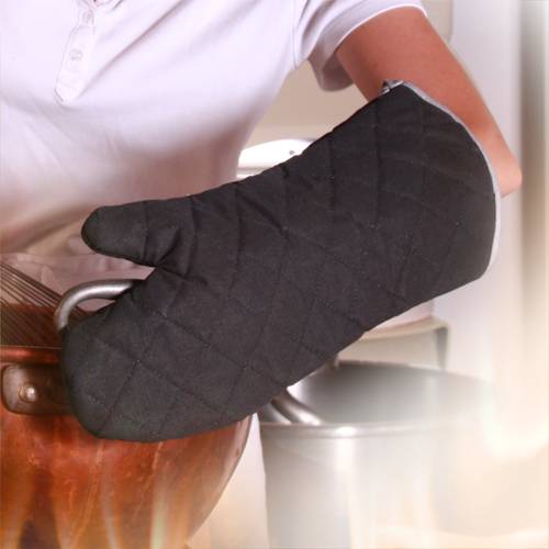 Hitzeschutzhandschuh FLAMESTAR, aus Pyrotex, bis 250°C, Größe 44cm, Schwarz, 6 Stück-0