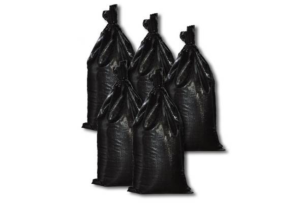 Sandsäcke GEFÜLLT, 300 x 600mm, extrem stabilen Polypropylengewebe, 12kg, 60 Stück