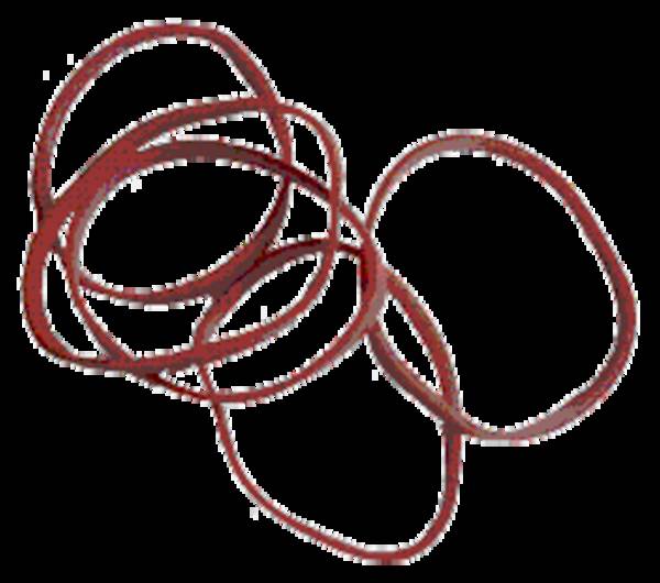 Gummiringe 50mm Durchmesser, 8mm Schnittbreite, 1mm Dicke, Rot, 5.000 Stück