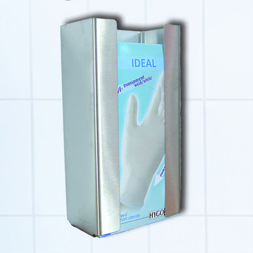 Wandhalterung Spenderhalter Einweg-Handschuhe, Edelstahl, Hygostar u. Hygonorm, 12,5 x 7,5 x 21,5 cm-0