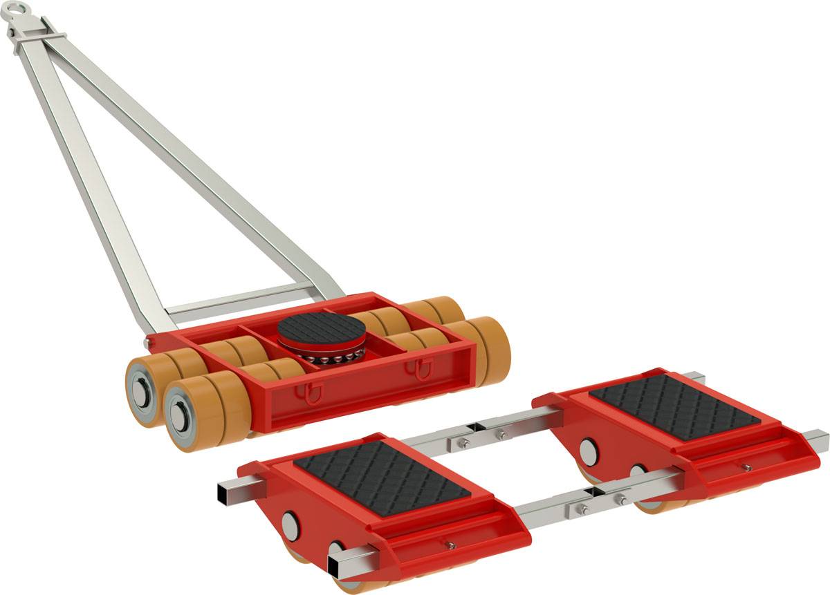 Transportfahrwerk JLB 40 H-SET, Professional, Lenkwerk+Fahrwerk, Traglast 40t, Einbauh. 230mm,Zugöse-0