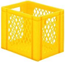 EURO Stapelkasten aus PP, TK400x300x320, Boden geschlossen, Wände durchbrochen, Farbe Grau-0
