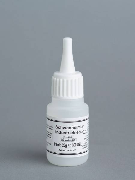 Schwanheimer Industriekleber GEL Viskosität Nr. 300, mittelviskos, 1-Komponenten CA-Klebstoff, 20g-0