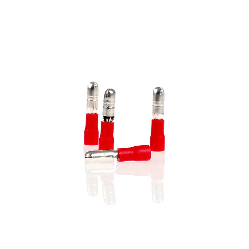 alca® Rundsteckhülsen 0,5-1,5 mm², 10 Stk. AWG 22-16, rot teilisolierte Rundstecker im Set, in-0
