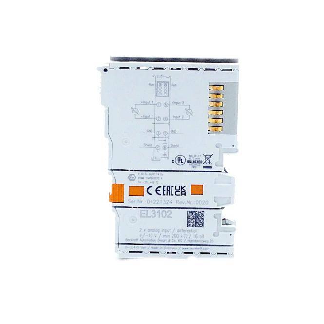 Beckhoff EL3102 EtherCAT-Klemme 2-Kanal-Analog-Eingang Spannung ±10 V-2