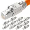 12 Stk. RJ45 Stecker CAT 7 Netzwerkstecker LSA STP