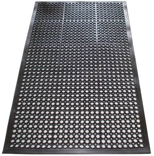 Fußmatte offene Ringe schwarz Gum.L1500xB900xS10mm-2