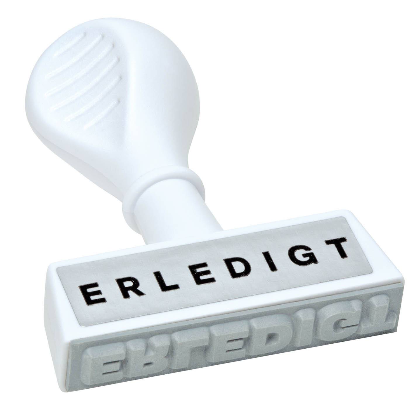 WEDO Textstempel ERLEDIGT 19316 45mm Kunststoff weiß-3