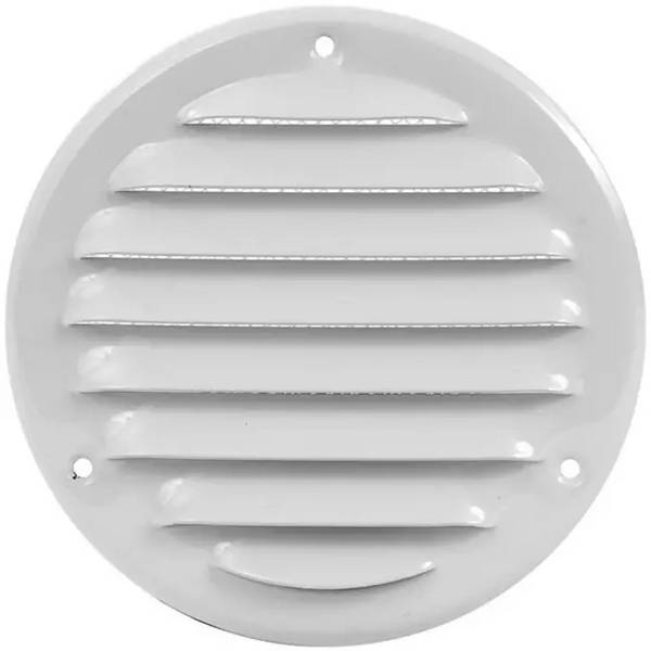 Lüftungsgitter Metall Weiß rund 100mm MR100 - RAL9016