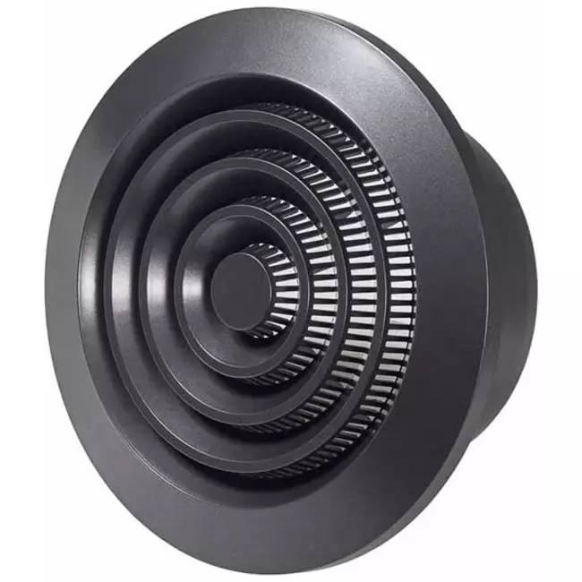 Lüftungsgitter Kunststoff rund Ø100 mm anthrazit - NGA100A-0