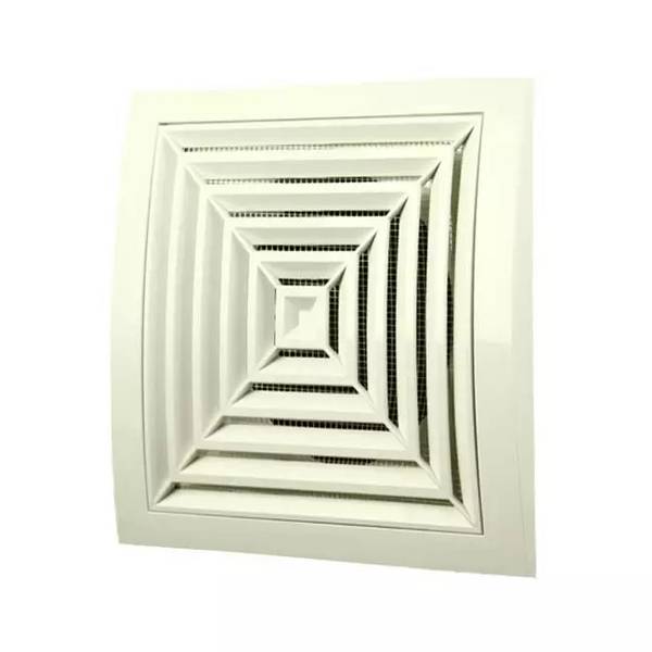 Deckengitter quadratisch 190x190mm Ø125mm Weiß ND12G
