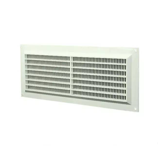 Lüftungsgitter rechteckig mit Grill Weiß 130x300mm VR1330-0