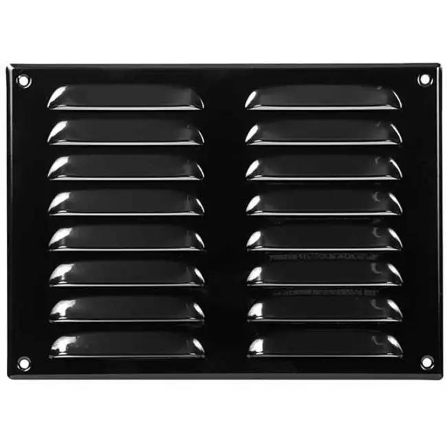 Lüftungsgitter Metall 260x190 mm schwarz - MR2619M - RAL9005-0