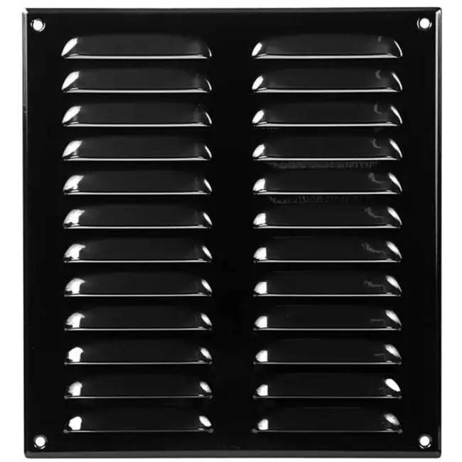 Lüftungsgitter Metall 260x280 mm schwarz - MR2628M - RAL9005-0