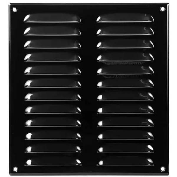 Lüftungsgitter Metall 260x280 mm schwarz - MR2628M - RAL9005