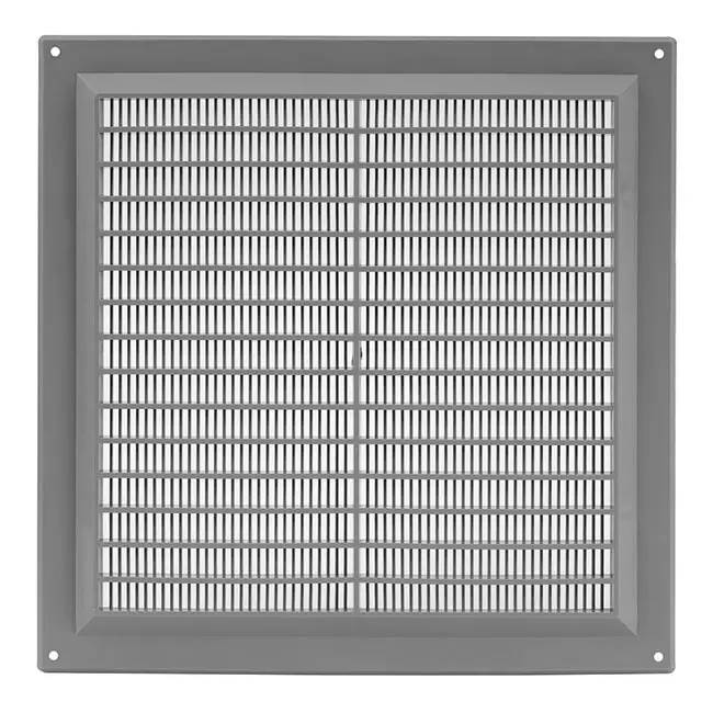 Lüftungsgitter quadratisch mit Grill Grau 250x250mm VR2525P-0