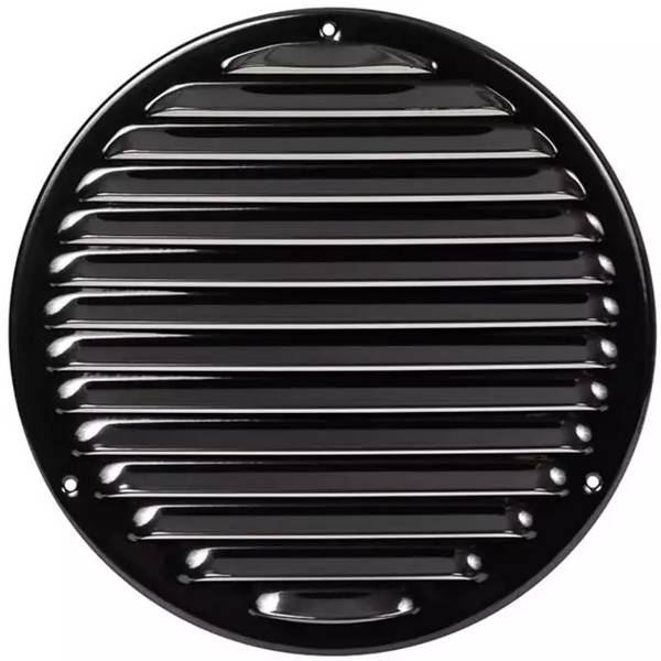 Lüftungsgitter Metall rund Ø200 mm schwarz - MR200M - RAL9005