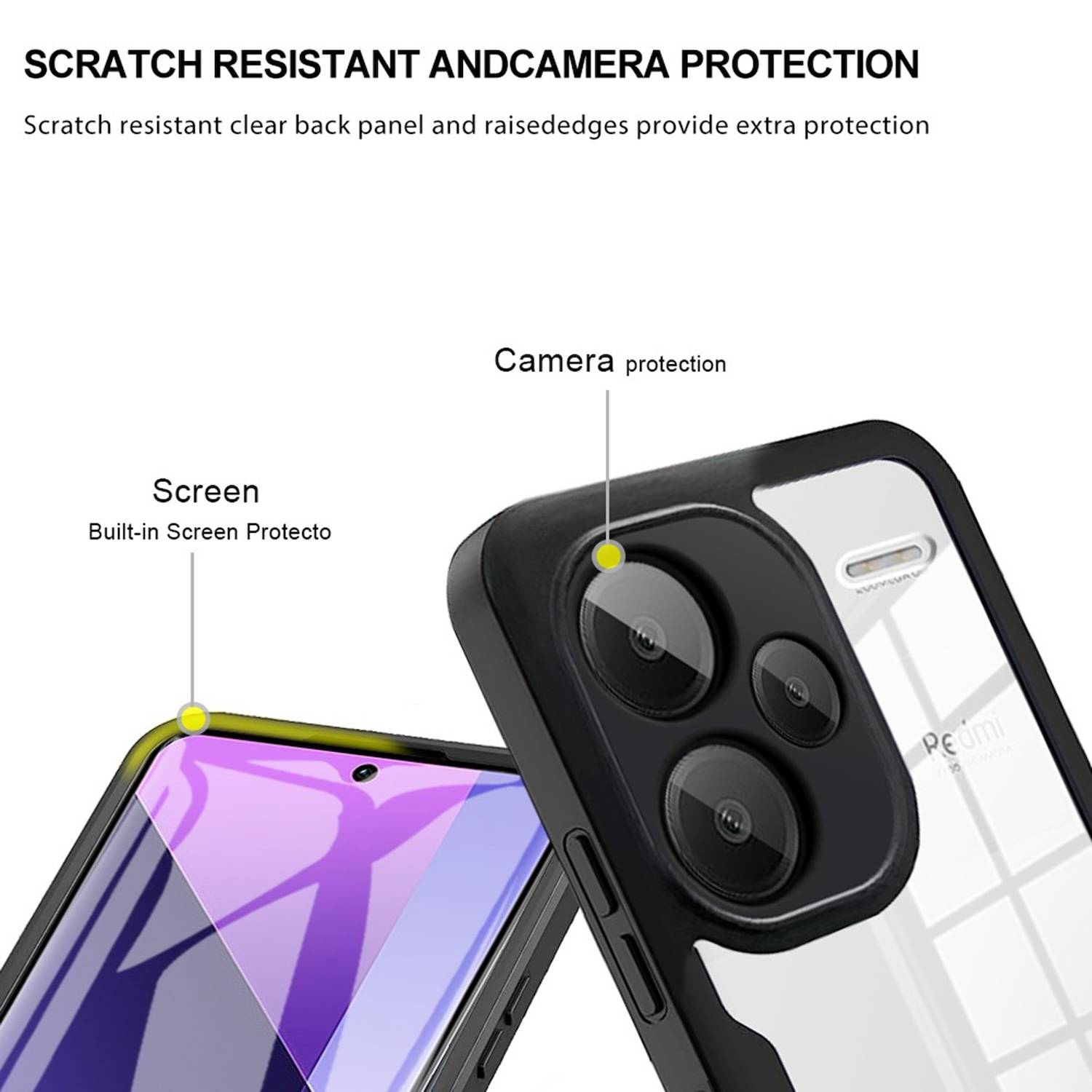 Für Samsung Galaxy A16 Full Cover 360 Acrylic Hybrid TPU Schutz Hülle Dunkelblau-2
