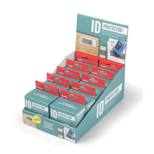 TRODAT ID Protector Tintenroller, Himmelblau, Kissen Schwarz (Eng Verpackung, Gebrauchs, Blau, 50 mm, 80 mm, 43,9 g-1