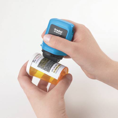 TRODAT ID Protector Tintenroller, Himmelblau, Kissen Schwarz (Eng Verpackung, Gebrauchs, Blau, 50 mm, 80 mm, 43,9 g-4