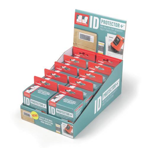 TRODAT ID Protector+ Tintenroller Inkl. Paket-/Brieföffner, Feuerrot, Kissen Schwarz, Rot, 50 mm, 80 mm, 47,6 g-2