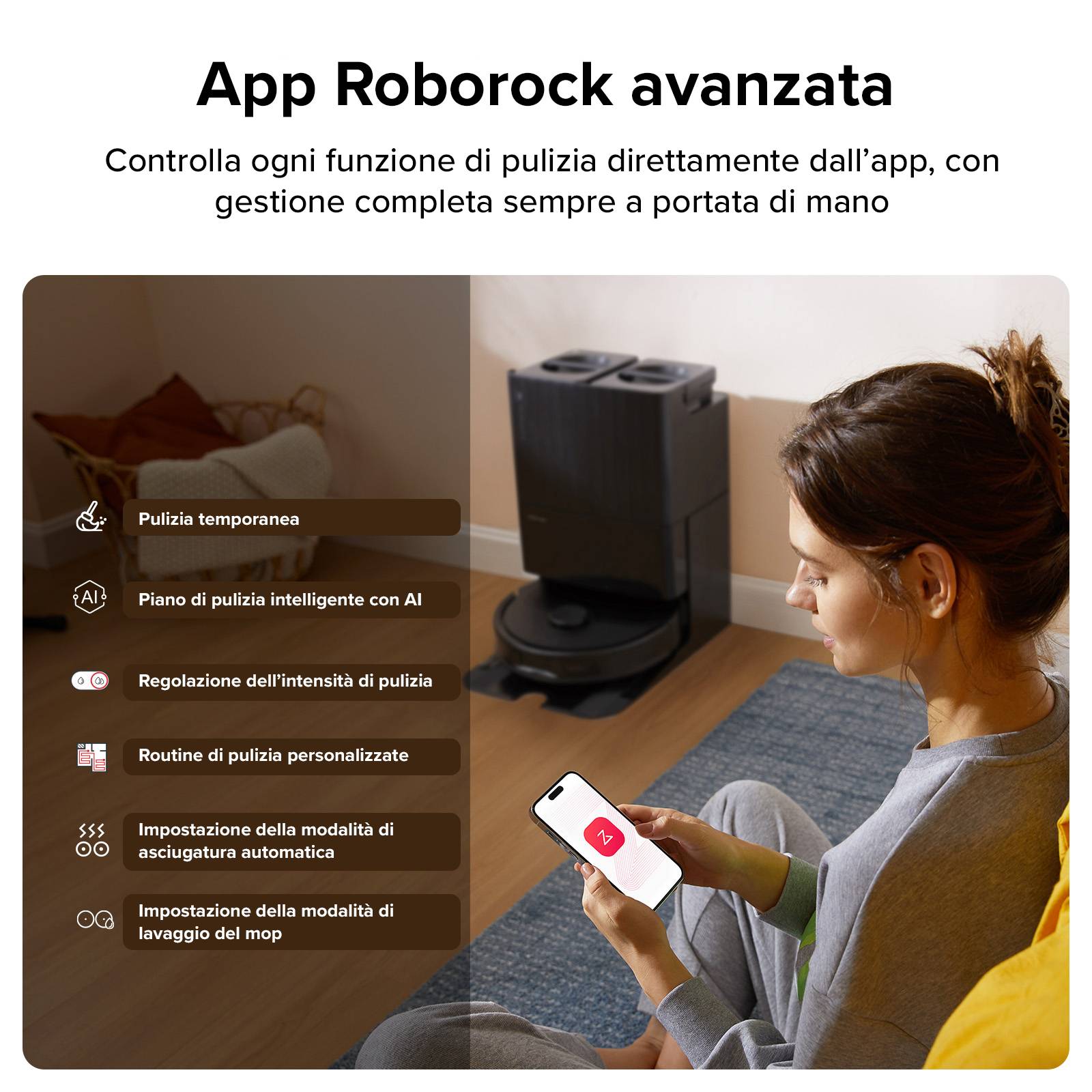 Roborock Saug- und Wischroboter Qrevo Plus Schwarz-3