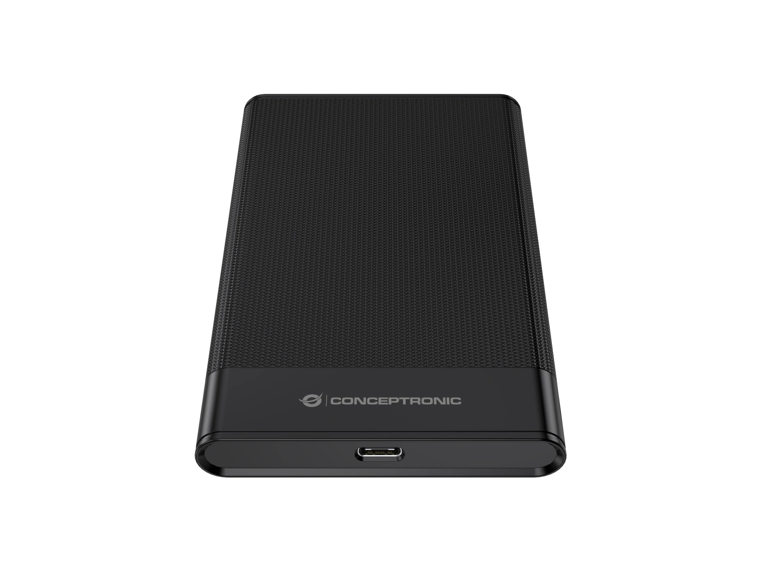 CONCEPTRONIC HDD Gehäuse 2.5SATA HDD/SSD USB-A/C 6Gbs sw Multimedia-Technik Externe-0