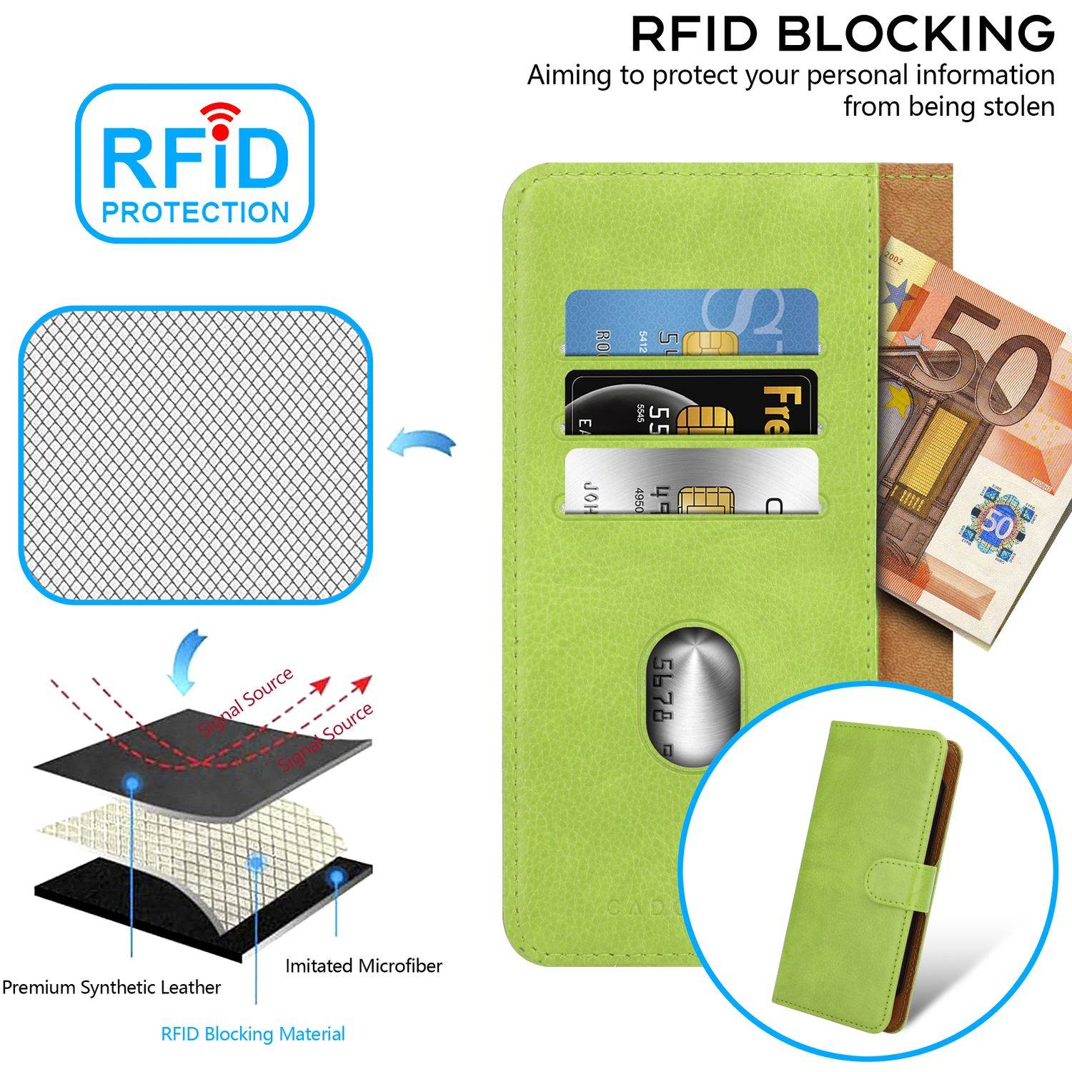 Klapphülle für Samsung Galaxy S3 MINI Hülle mit Kartenfach, 360 Grad Schutzhülle zum klappen- Flip Case Book Cover-1