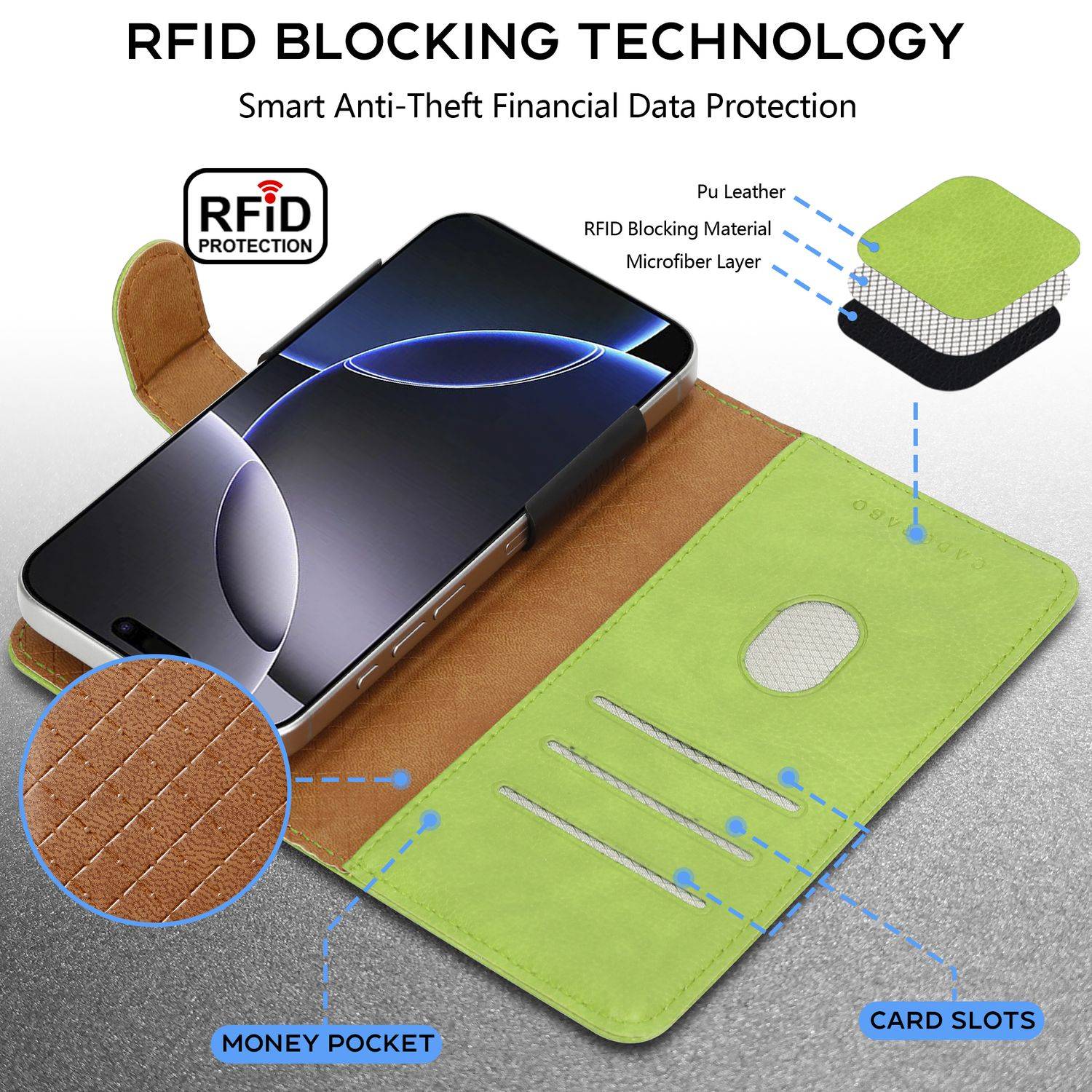 Klapphülle für Samsung Galaxy S3 MINI Hülle mit Kartenfach, 360 Grad Schutzhülle zum klappen- Flip Case Book Cover-2