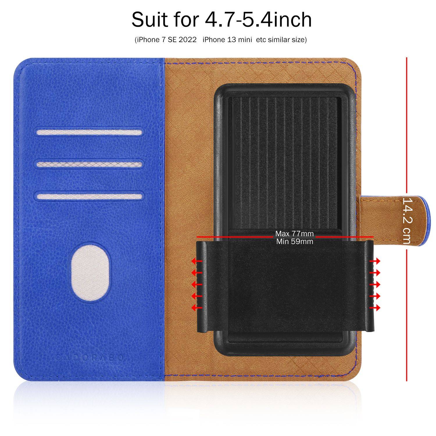 Klapphülle für Sony Xperia XZ1 COMPACT Hülle mit Kartenfach, 360 Grad Schutzhülle zum klappen- Flip Case Book Cover-4