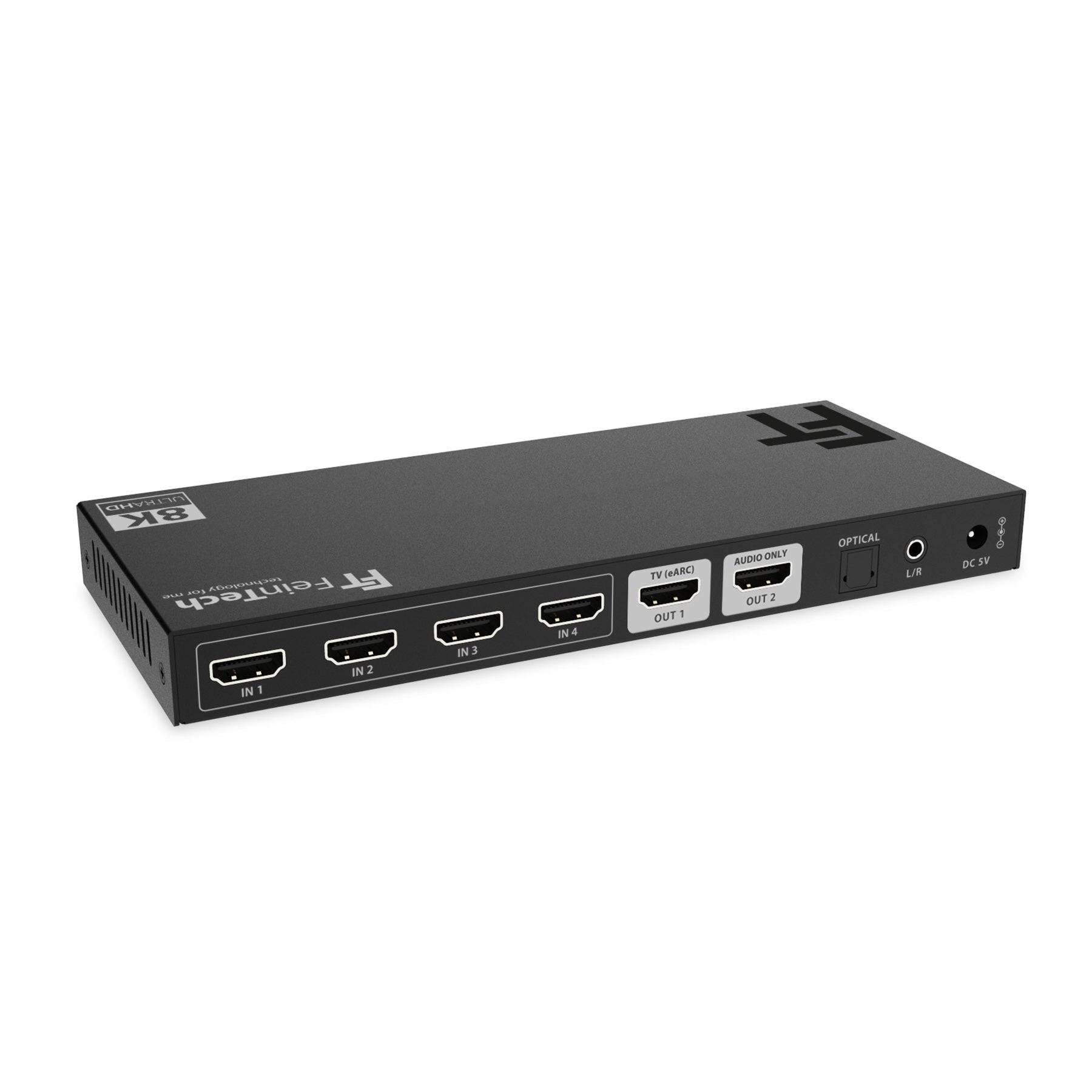 FeinTech SW411 HDMI 2.1 Switch 4 In 1 Out mit HDMI Audio Extractor-2