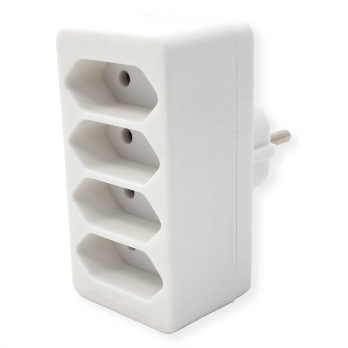BACHMANN Multistecker 4xEuro, weiß 4x2,5A/230V-0