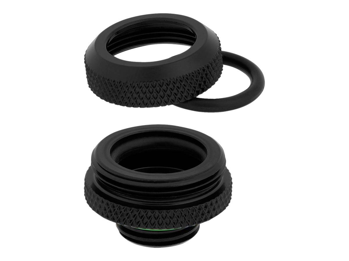 Corsair Hydro X Series XF Hardline 14mm OD Fitting - Flüssigkühlsystemarmatur - Schwarz (Packung mit 4)-0