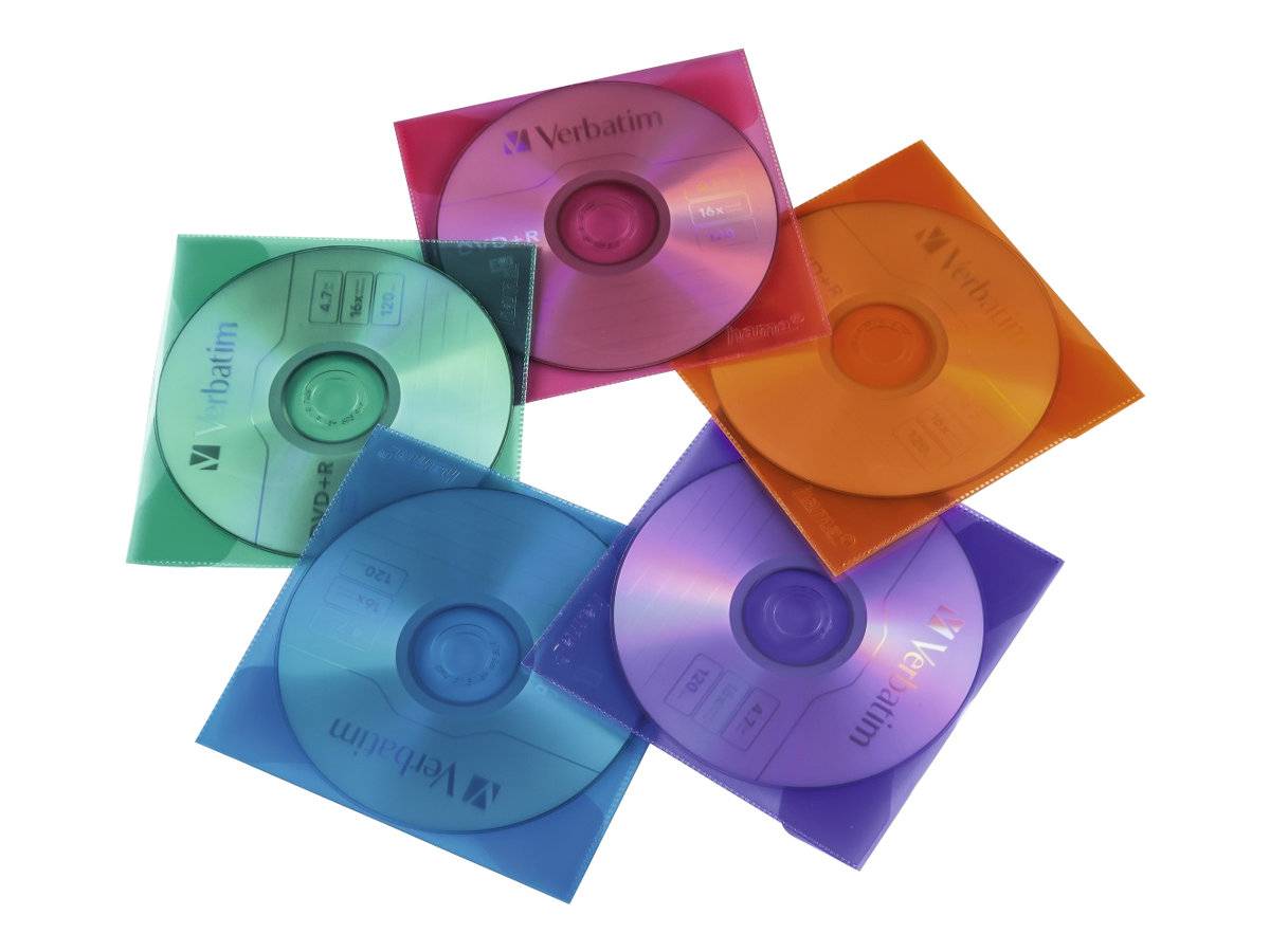 CD/DVD-Hüllen PP farbig sortiert VE=50 Stück-0
