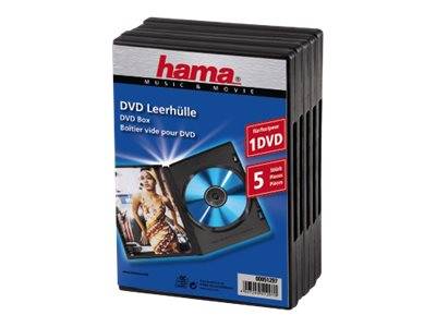 Hama DVD Jewel Case - Schwarz (Packung mit 5)-0