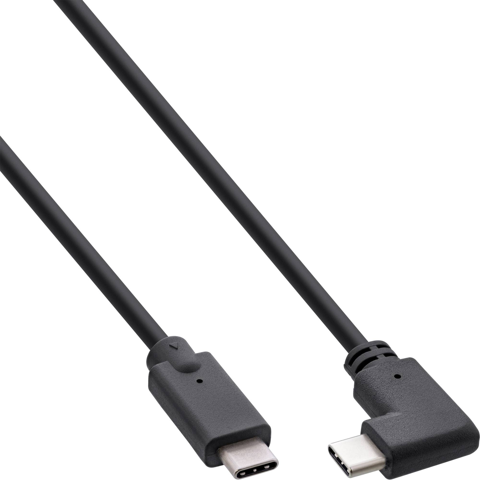 InLine® USB-C Kabel gewinkelt, USB 3.2 Gen.2x2, 20Gb/s, 100W, schwarz, 1,5m-0
