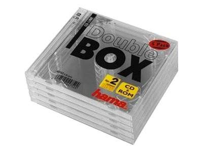 Hama Behälter CD-Aufbewahrung - Kapazität: 2 CD - durchsichtig (Packung mit 5)-0