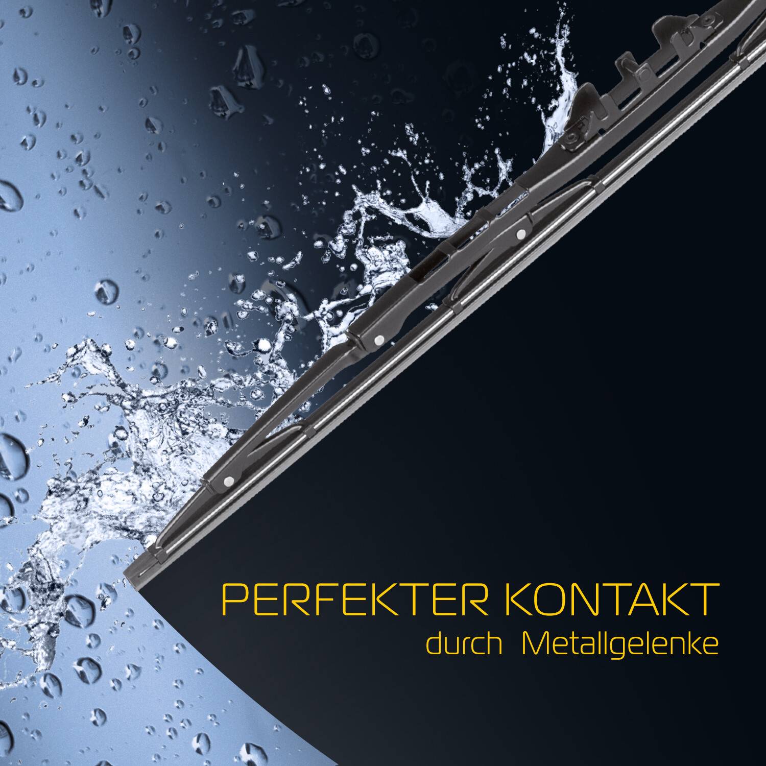 HEYNER® Scheibenwischer EXCLUSIVE 600 mm Wischerblatt mit Metallgelenken Flexible Nano Beschichtung, Klassischer-2