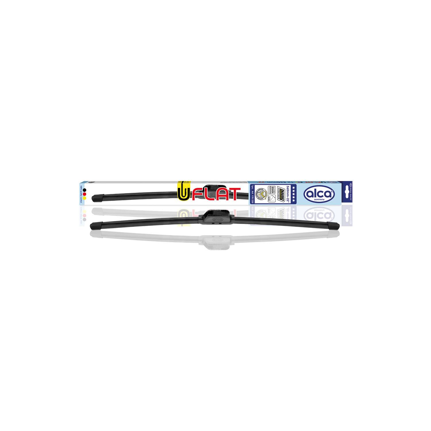 alca® Scheibenwischer U-FLAT 560 mm Allwetter Wischerblatt mit Spoiler Passende Spezialadapter, Flexible-0