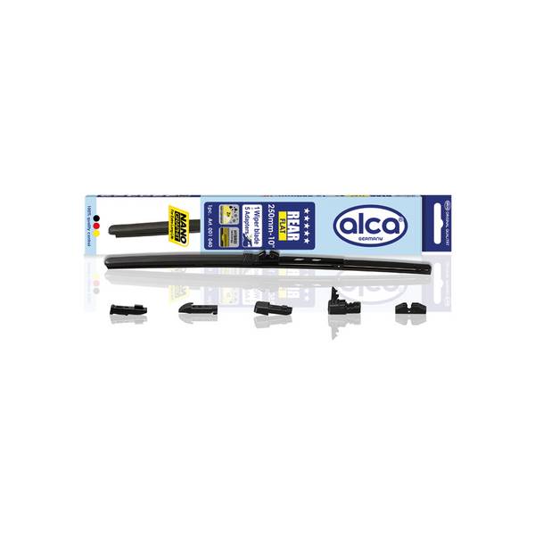 alca® Heckwischerblatt REAR FLAT 10 Zoll / 250 mm mit Adapter Aerodynamischer Flachbalken-Heckwischer mit