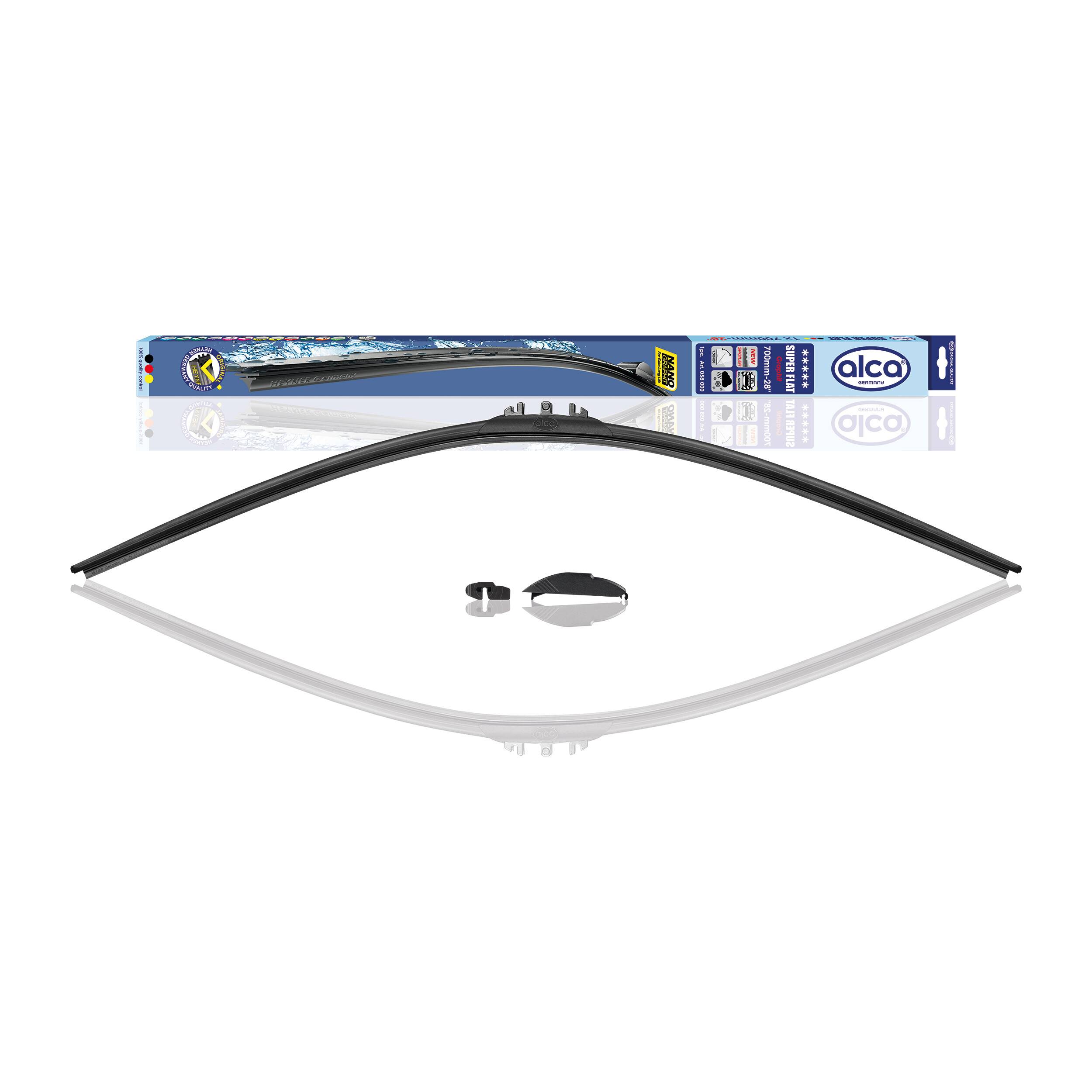 alca® Scheibenwischer SUPER FLAT 700 mm flaches Wischerblatt mit Spoiler Niedrigprofil Design, Allwetter-0